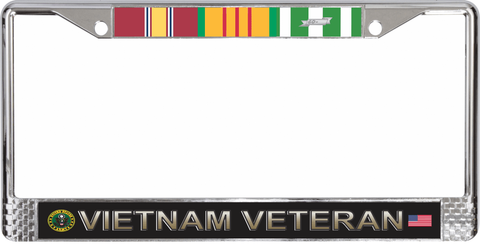 U.S. Army Vietnam Veteran 3-Ribbon Stack License Plate Frame