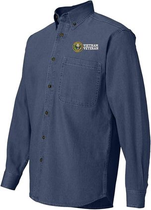 U.S. Army Vietnam Veteran Dark Denim Shirt X-Large