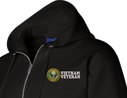 U.S. Army Vietnam Veteran Full Zip Hoodie
