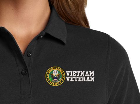 U.S. Army Vietnam Veteran Women's Stain-Release Polo