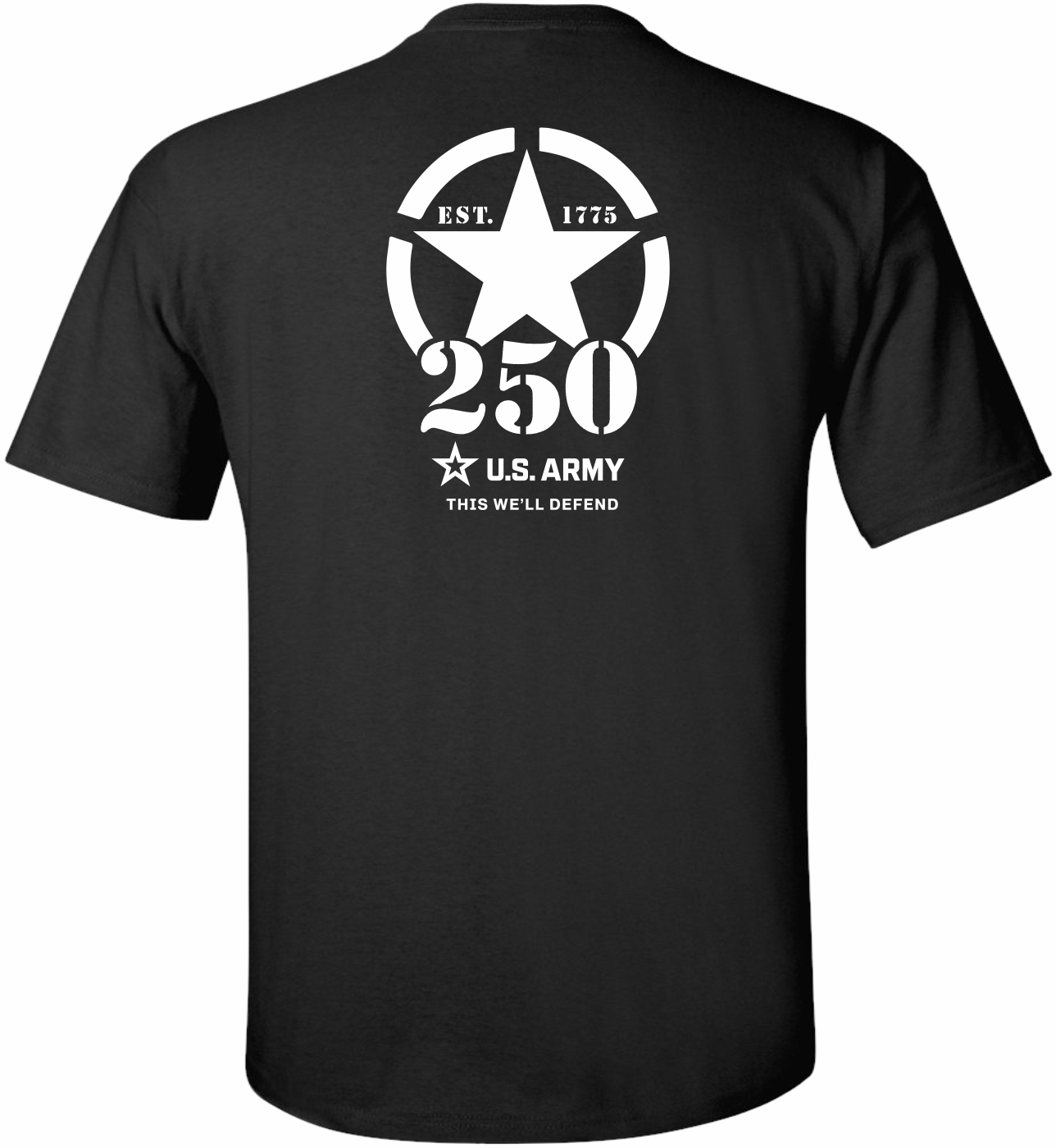 U.S. Army (White) 250th Anniversary Printed T-Shirt