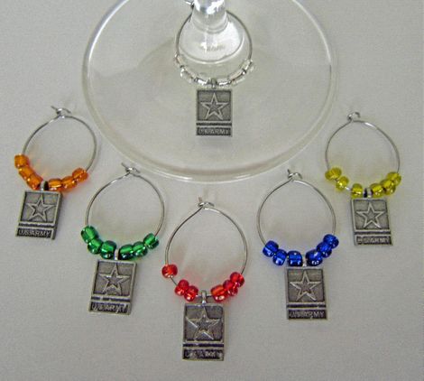 U.S. Army Wine Glass Charms