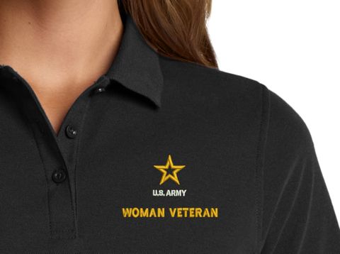 U.S. Army Woman Veteran Women's Stain-Release Polo