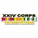 U.S. Army XXIV Corps Vietnam Veteran Window Strip Decal