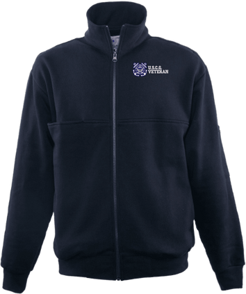 U.S.C.G. Veteran Game Sportswear Firefighters Full Zip Turtleneck
