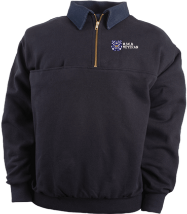 U.S.C.G. Veteran Game Sportswear Firefighters Quarter-Zip Work Shirt