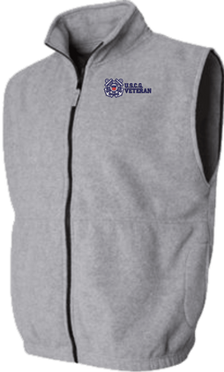 U.S.C.G. Veteran Full Zip Fleece Vest