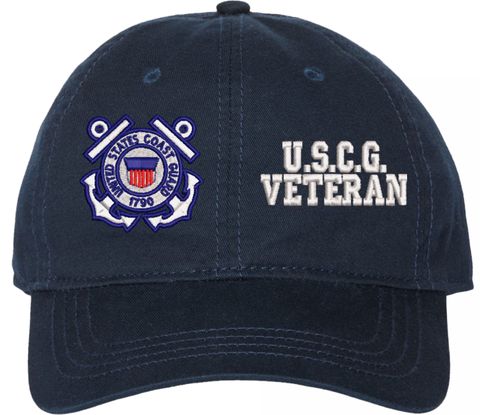 U.S.C.G. Veteran Unstructured Dad Cap