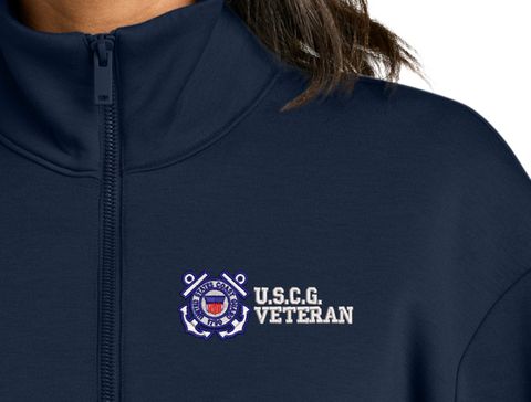 U.S.C.G. Veteran Women's Soft Spacer Quarter-Zip