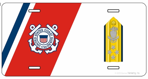 U.S. Coast Guard Admiral License Plate