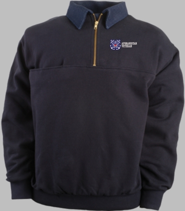 U.S. Coast Guard Afghanistan Veteran Game Sportswear Firefighters Quarter-Zip Work Shirt