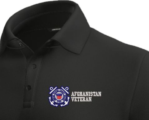 U.S. Coast Guard Afghanistan Veteran Moisture Wicking Polo
