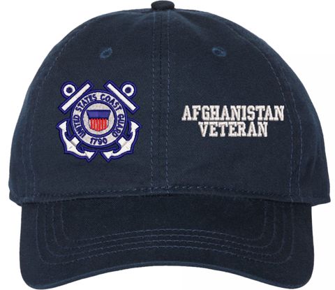 U.S. Coast Guard Afghanistan Veteran Unstructured Dad Cap