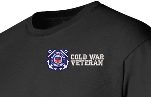 U.S. Coast Guard Cold War Veteran Embroidered T-Shirt