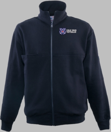 U.S. Coast Guard Cold War Veteran Game Sportswear Firefighters Full Zip Turtleneck