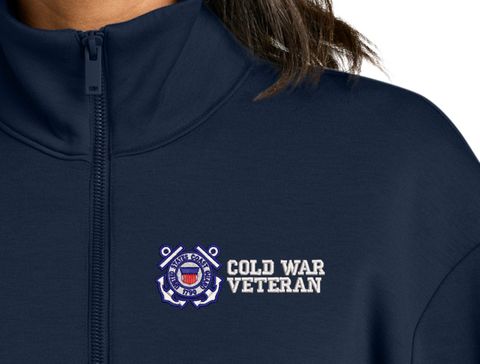 U.S. Coast Guard Cold War Veteran Women's Soft Spacer Quarter-Zip