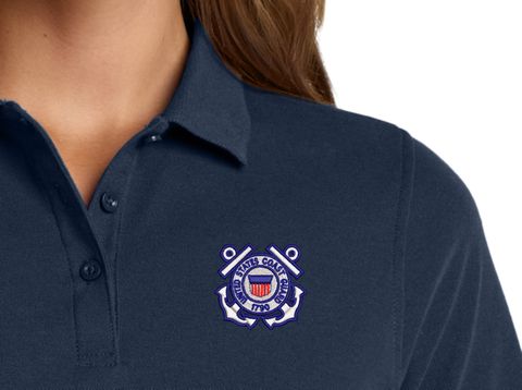 U.S. Coast Guard Emblem Women's Stain-Release Polo