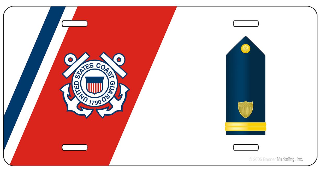 U.S. Coast Guard Ensign License Plate