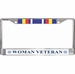 U.S. Coast Guard Global War on Terrorism Ribbon Woman Veteran License Plate Frame