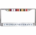 U.S. Coast Guard Iraq & Afghanistan War Ribbons Woman Veteran License Plate Frame