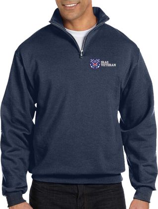 U.S. Coast Guard Iraq Veteran Embroidered Quarter-Zip Pullover
