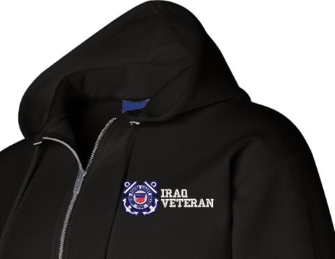 U.S. Coast Guard Iraq Veteran Full Zip Hoodie