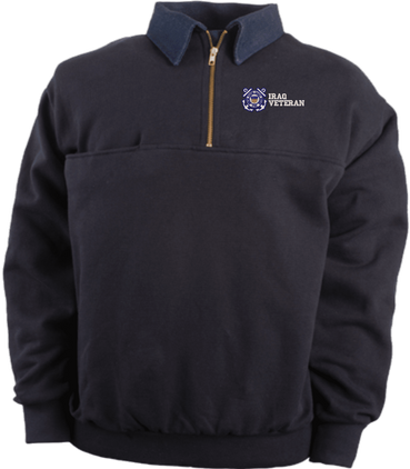 U.S. Coast Guard Iraq Veteran Game Sportswear Firefighters Quarter-Zip Work Shirt