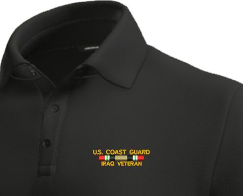 U.S. Coast Guard Iraq Veteran Moisture Wicking Polo