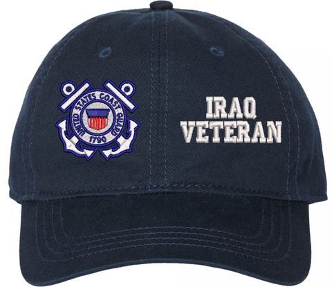 U.S. Coast Guard Iraq Veteran Unstructured Dad Cap