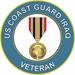 U.S. Coast Guard Iraq Veteran with Medal Decal Sticker