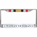 U.S. Coast Guard Iraq War Ribbon Woman Veteran License Plate Frame