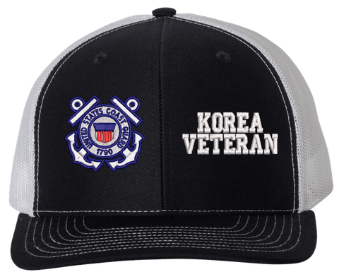 U.S. Coast Guard Korea Veteran Mesh Back Cap