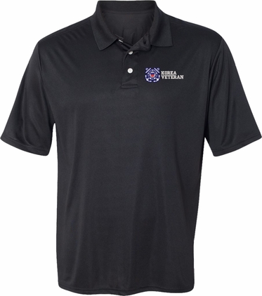 U.S. Coast Guard Korea Veteran Moisture Wicking Polo