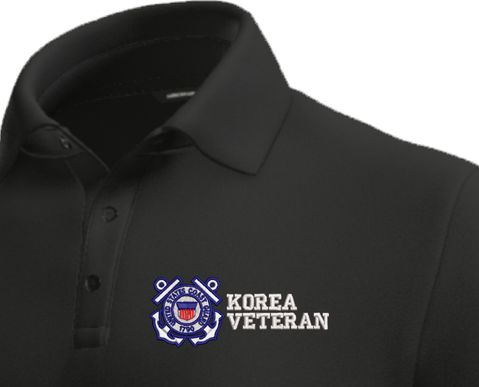 U.S. Coast Guard Korea Veteran Moisture Wicking Polo