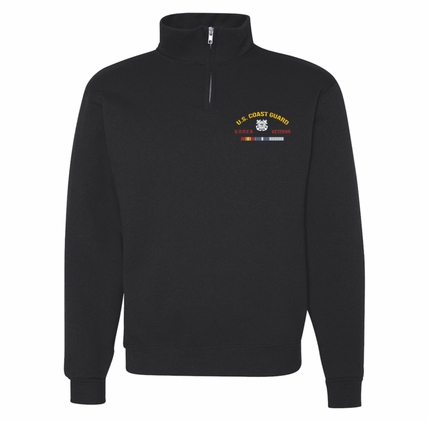 U.S. Coast Guard Korea Veteran Printed Quarter-Zip