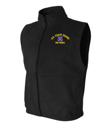 U.S. Coast Guard Retired Full-Zip Fleece Vest