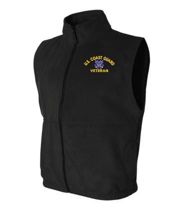 U.S. Coast Guard Veteran Full-Zip Fleece Vest