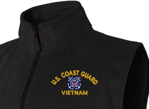 U.S. Coast Guard Vietnam Full-Zip Fleece Vest