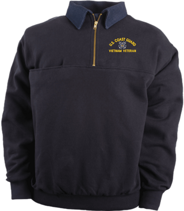 U.S. Coast Guard Vietnam Veteran Quarter-Zip Work Shirt