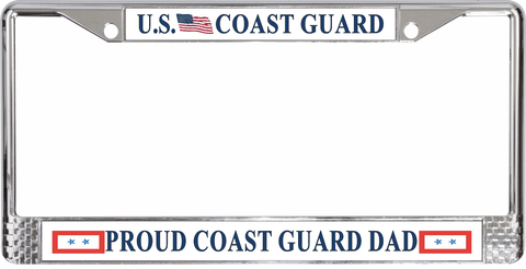 U.S. Coast Guard Proud Coast Guard Dad License Plate Frame