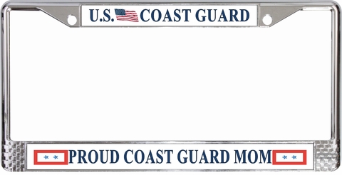 U.S. Coast Guard Proud Coast Guard Mom License Plate Frame