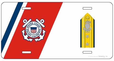 U.S. Coast Guard Rear Admiral Upper License Plate
