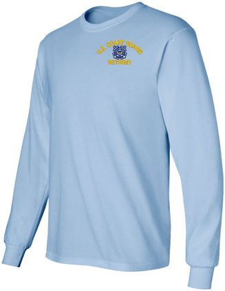 U.S. Coast Guard Retired Light Blue Long Sleeve T-Shirt X-Large