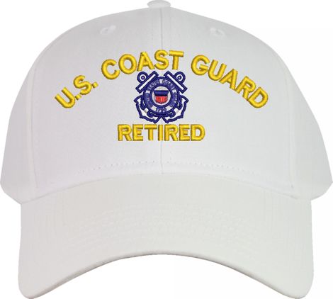 U.S. Coast Guard Retired White Low Profile Cap (Imported)