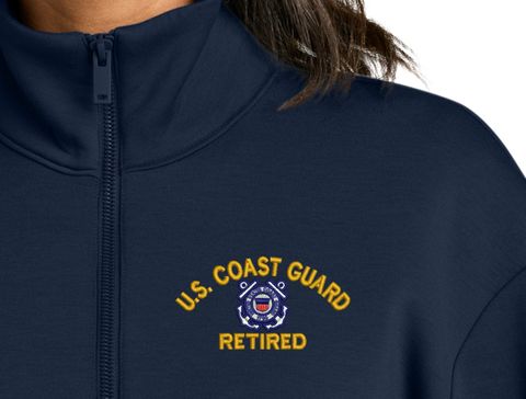 U.S. Coast Guard Retired Women's Soft Spacer Quarter-Zip