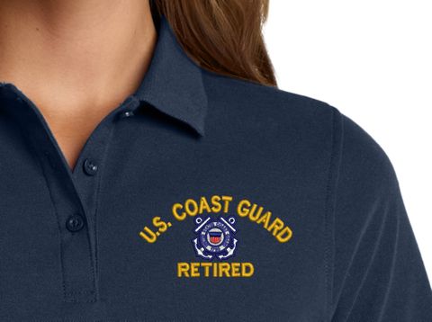 U.S. Coast Guard Retired Women's Stain-Release Polo