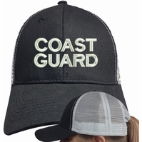 U.S. Coast Guard Text Only Ponytail Caps Thumbnail Illustration