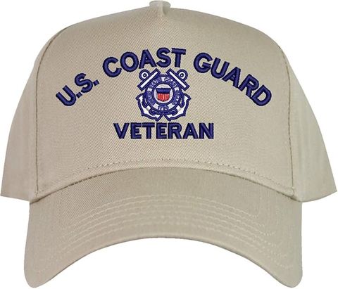 U.S. Coast Guard Veteran Khaki High-Profile Cap (Imported)