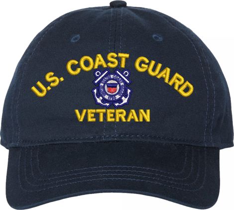 U.S. Coast Guard Veteran Unstructured Dad Cap