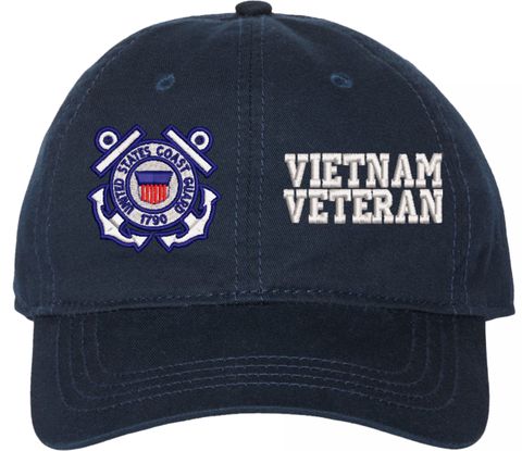 U.S. Coast Guard Vietnam Veteran Unstructured Dad Cap